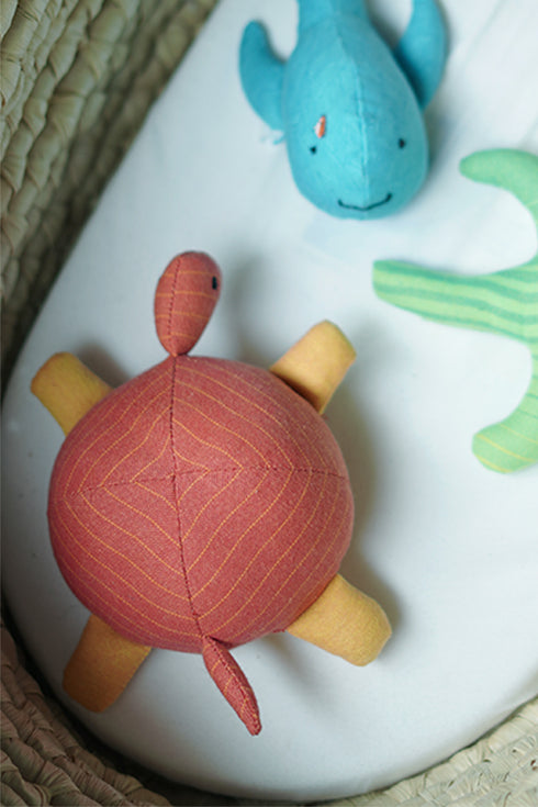 Upcycled Turtle  Soft Toy